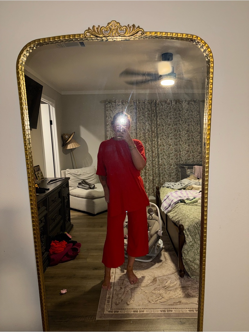 Dressed in LALA Red Wide-Leg Jumpsuit
